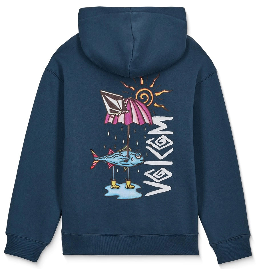 Volcom Watanite Pullover huvtröja indigo, produkten från en annan vinkel 5